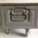 Metal storage box, Schafer Kasten, on wheels