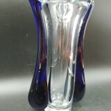 Imposing & massive crystal vase Jaroslav Svoboda Karlov Czech Republic art glass