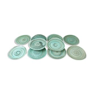 Lot de 10 assiettes forme libre