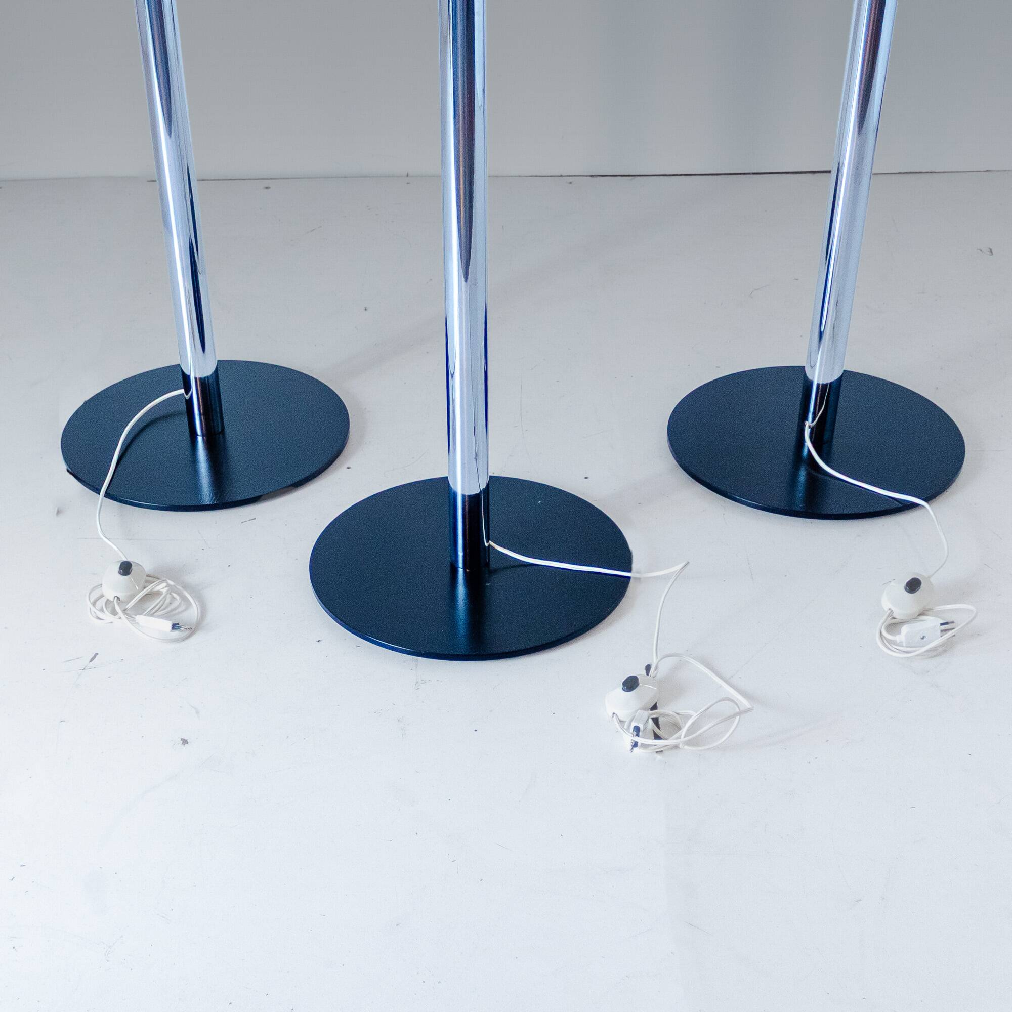 Set of Three Vintage Floor Lamps, Italian Design in the style of Artemide,