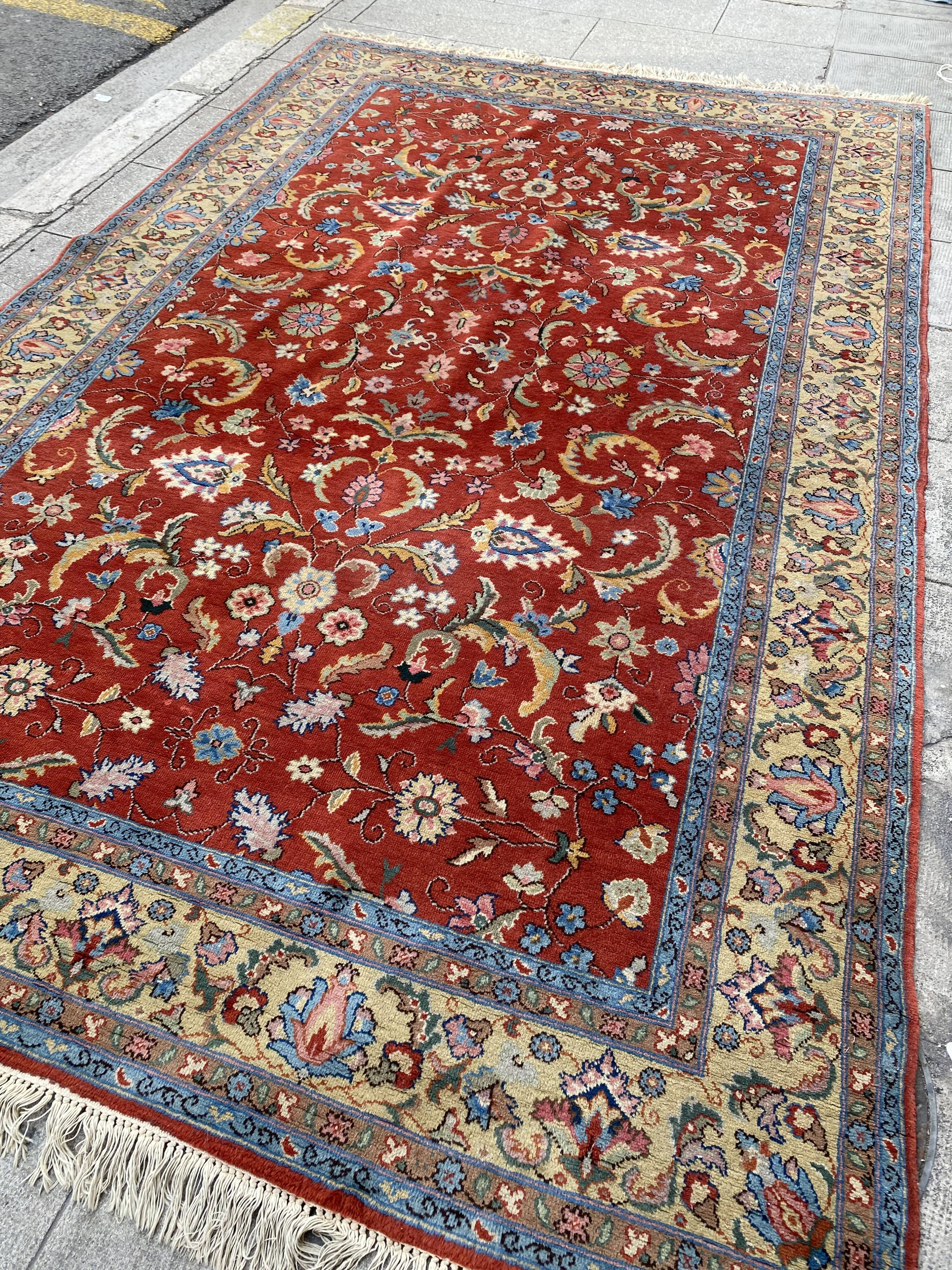 Old carpet decorated