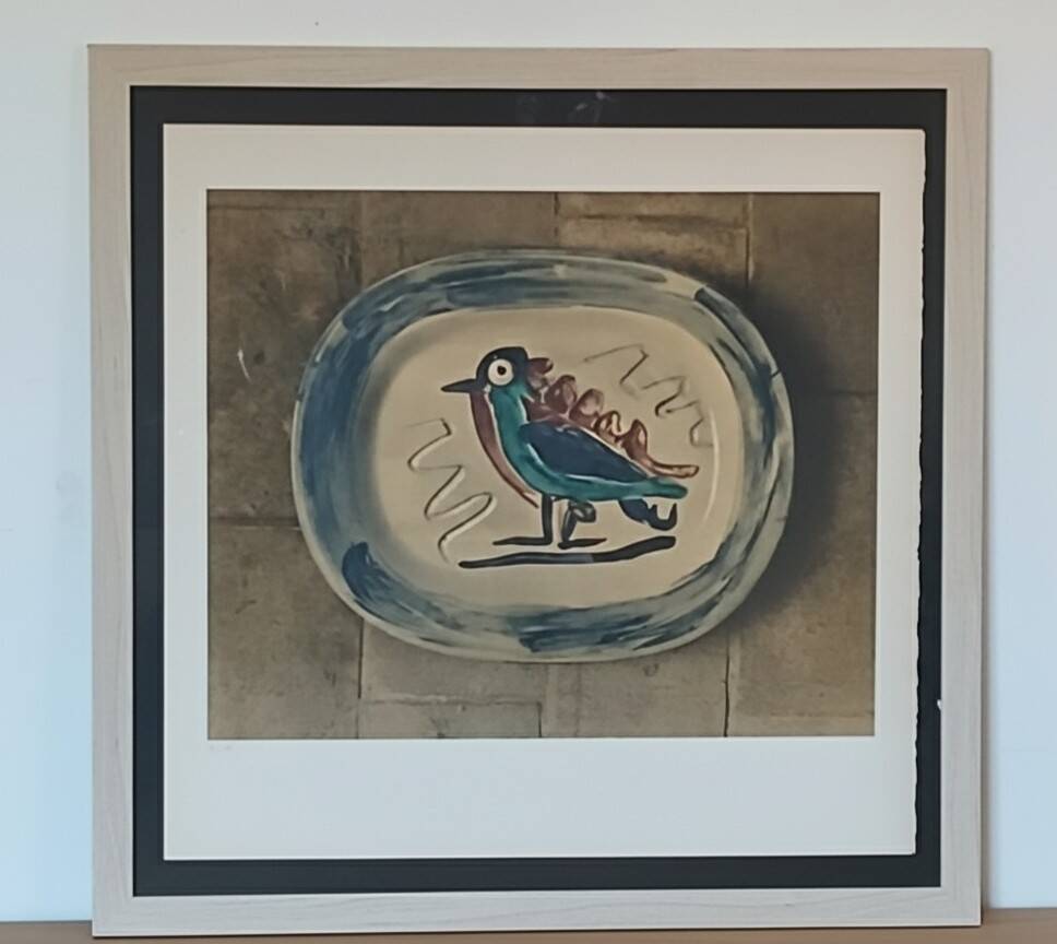 Pablo Picasso numbered 84/100, ceramic lithograph 1967