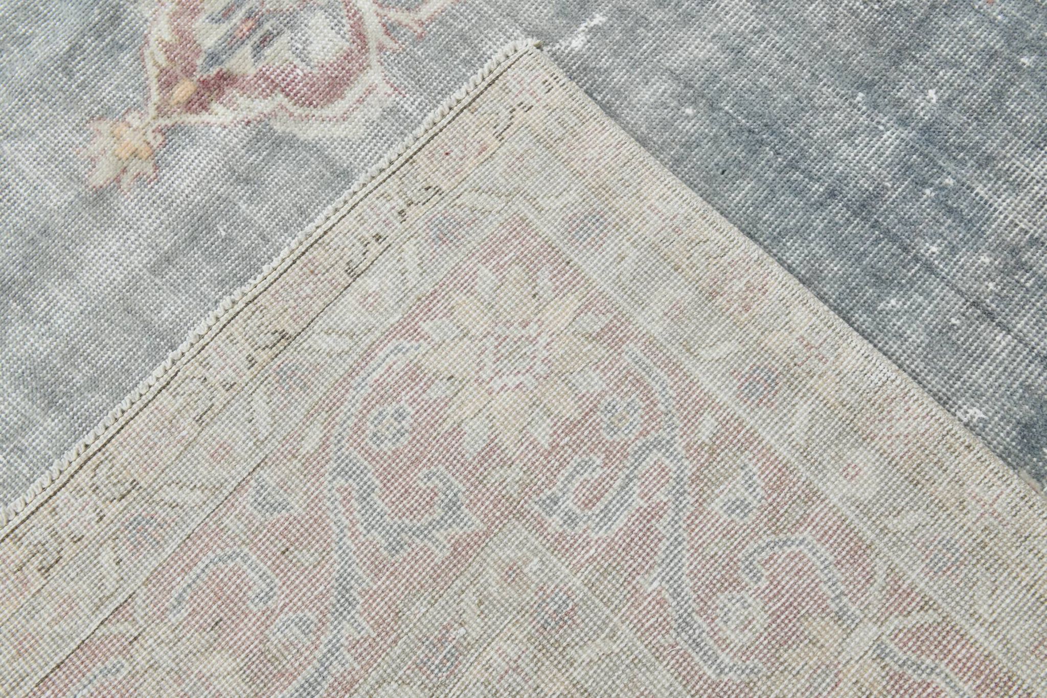 8x11 Light Navy Blue Classic Turkish Vintage Rug, 239x333Cm