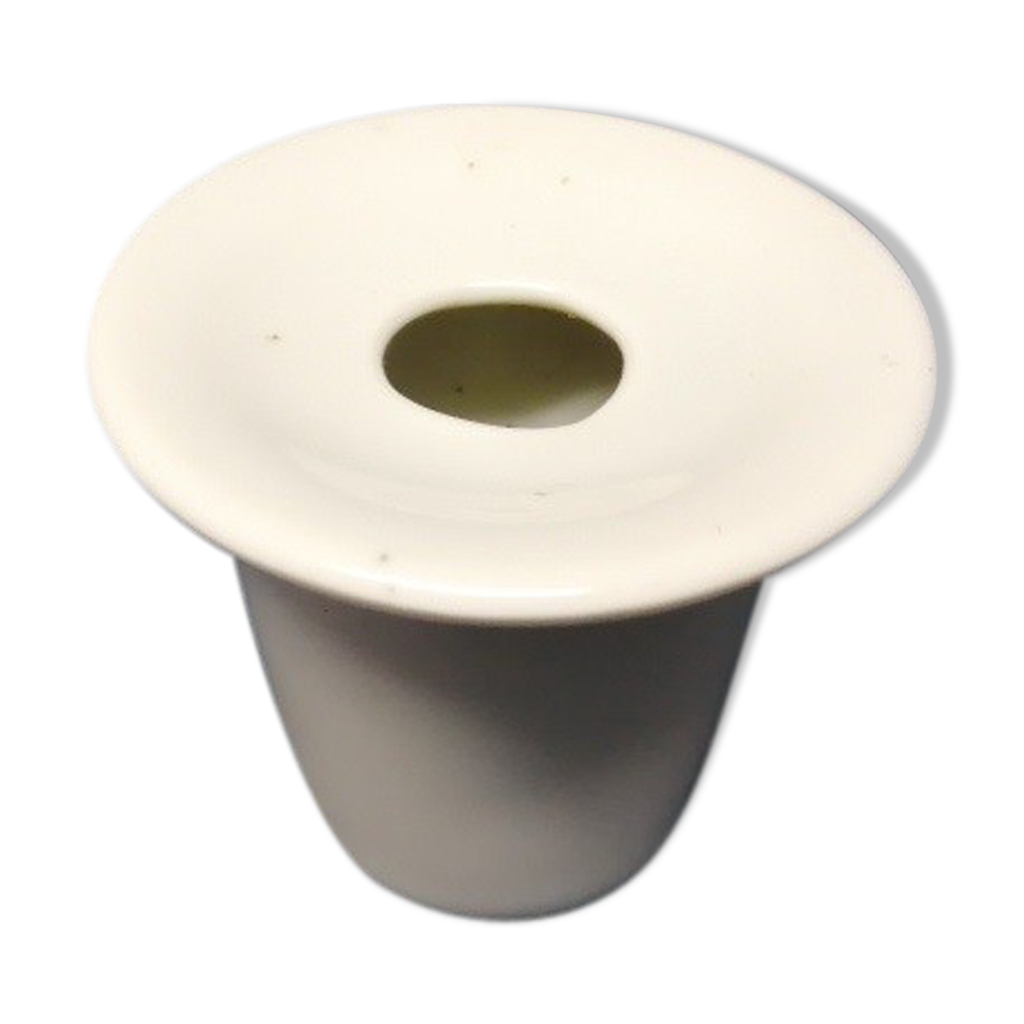 Encrier en porcelaine blanc déco bureau écolier ancien