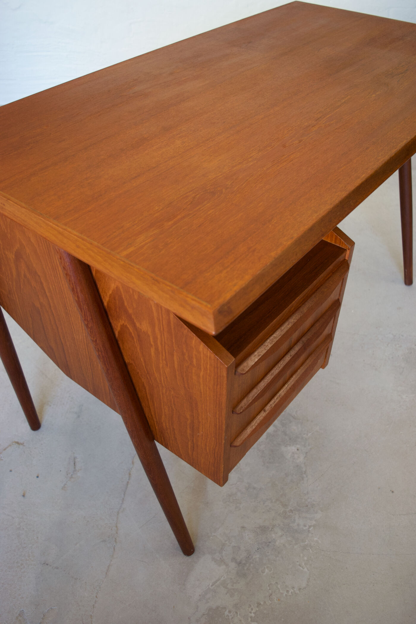 Danish Teak Desk By Gunner Nielsen for Tibergaard