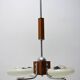 chrome and wood art deco pendant chandelier, circa 1930´s, bohemia