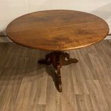 ROUND TABLE IN SOLID WALNUT NINETEENTH