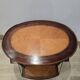 Folding tea table in marquetry wood - removable top