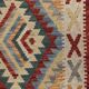 Tapis Kilim afghan fait main, tapis tribal géométrique en laine 83 x 130 cm
