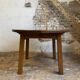 Table à manger extensible en chêne massif, des années 1950-60, style brutaliste