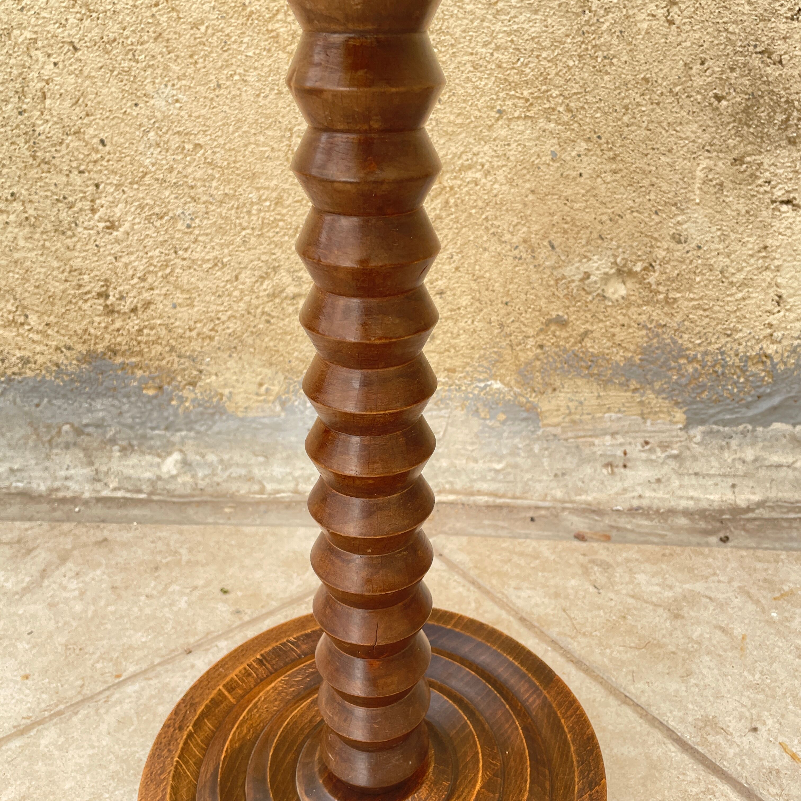Charles Dudouyt wooden pedestal table