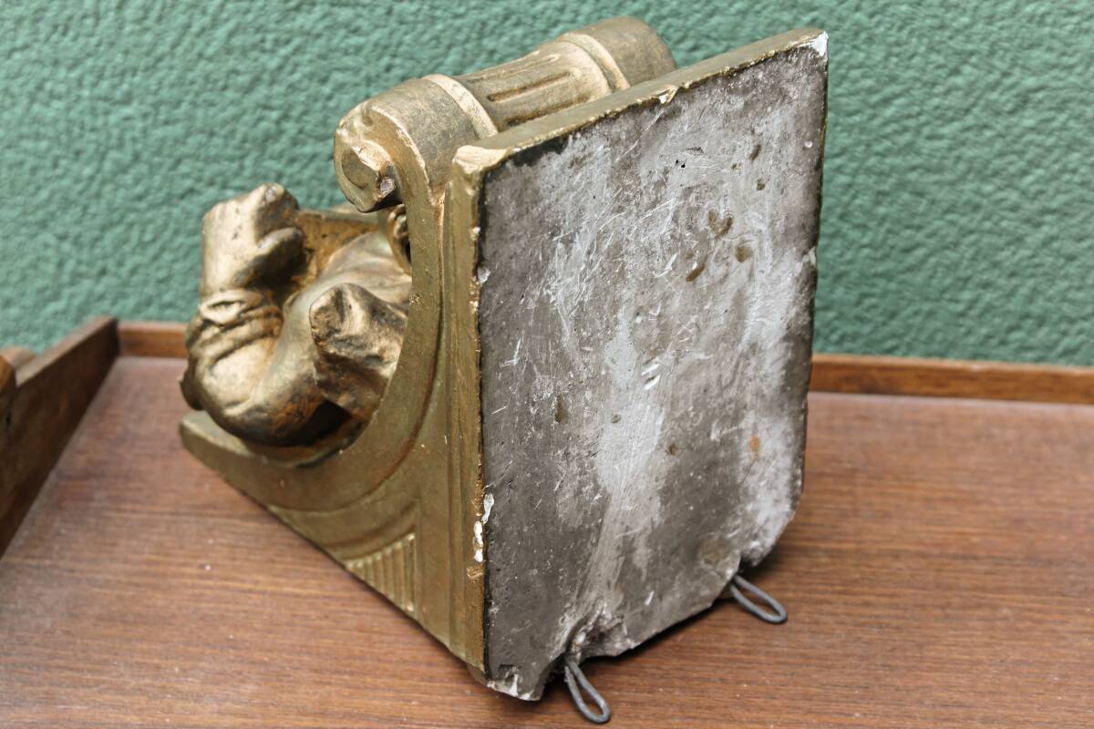 Plaster wall console, grotesque, 19th century