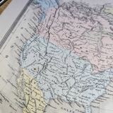 North America, old map, printed in 1852.