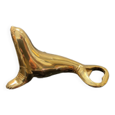 Vintage solid bronze sea lion bottle opener