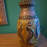 60'S keramik lamp, peacock decor