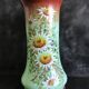 Vase Napoleon lll green opaline enamelled and gilded with fine gold