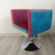 Multicolors swivel armchair