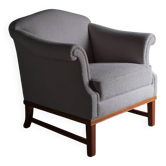 Grey boucle lounge chair | Sweden | 1940s
