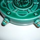 Vallauris green and gold boat wheel ashtray