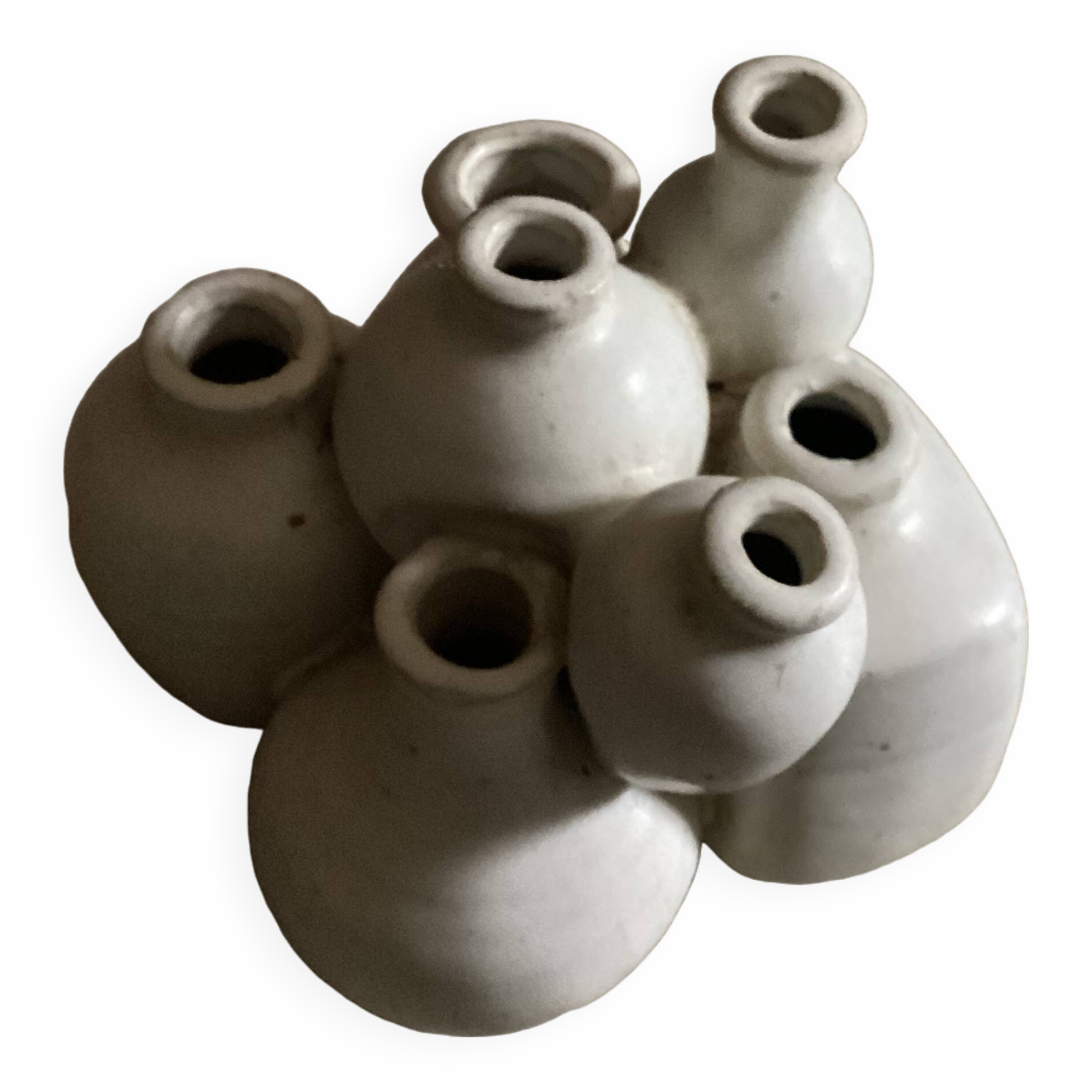 Beige ceramic flower pick