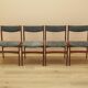 Set of four teak chairs, Danish design, 1970s, made in Denmark