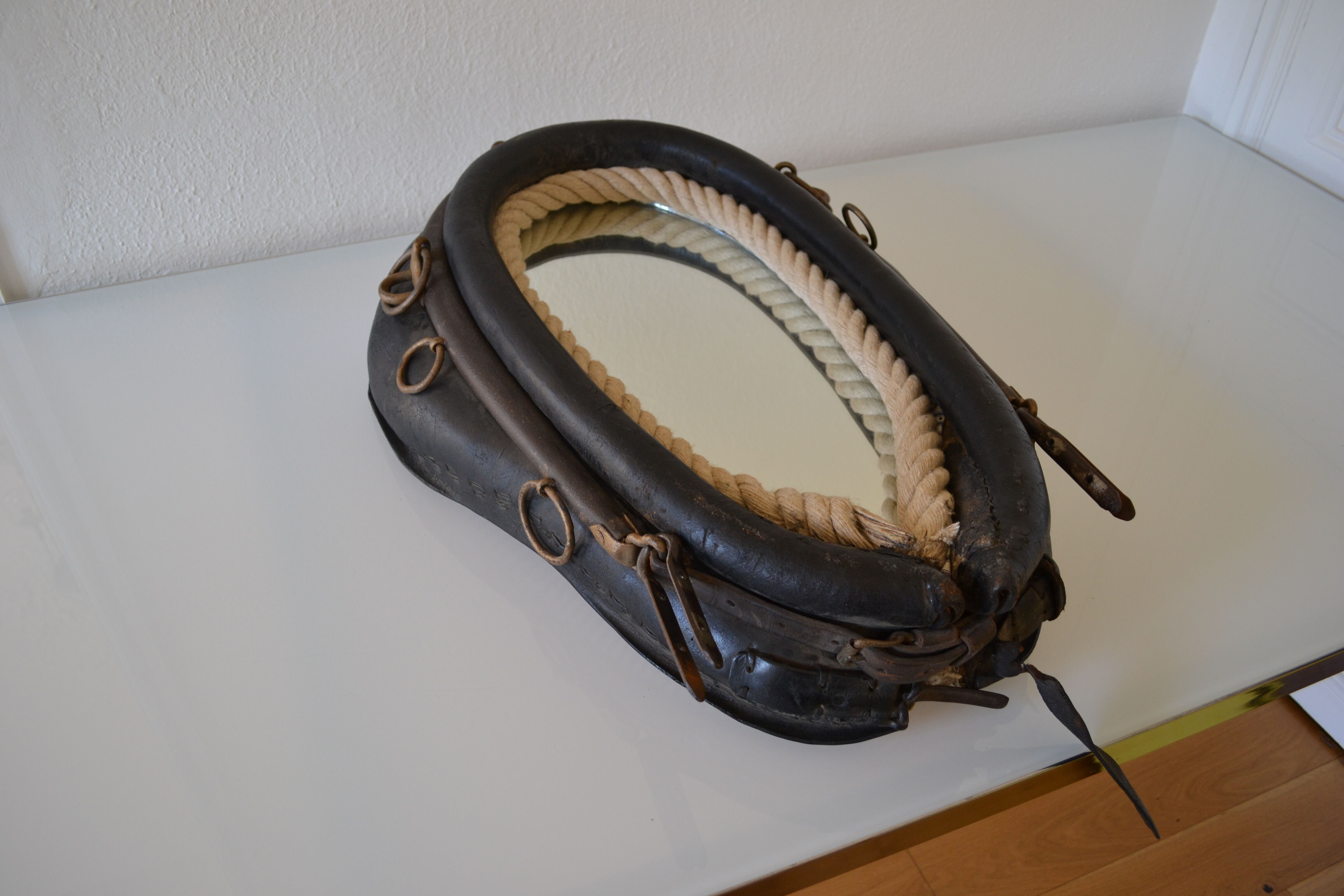 Brutalist mirror horse collar