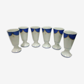 Series of 6 porcelain mazagrans from Paris 19th century