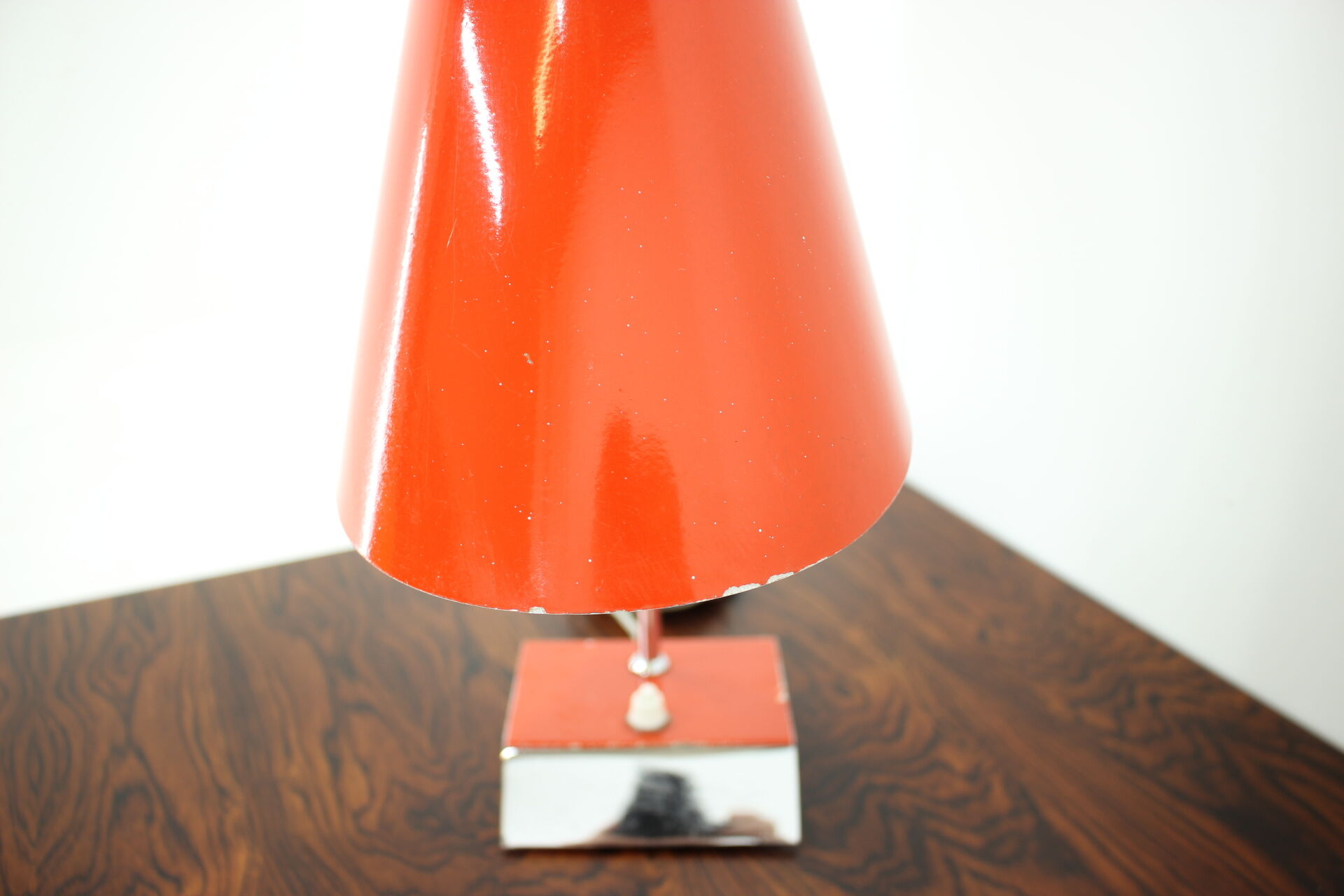 Mid-Century Red Table Lamp, Josef Hurka, 1950s