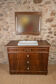 Louis-Philippe walnut vanity unit & matching LED mirror