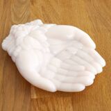 Pink opaline hand bowl