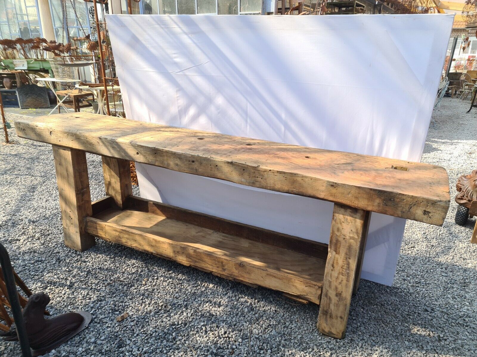 Elm cabinetmaker's workbench