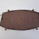 Vintage Art Deco Mirrored Glass Serving Tray with Floral Motif