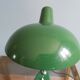 Large vintage desk lamp (50cm) in green lacquered metal, 70s