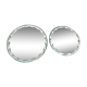 Set de 2 petits plateaux en miroir biseauté