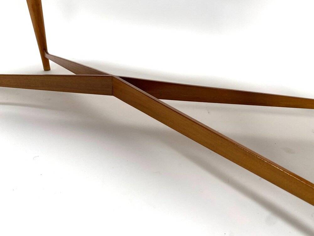 Wooden Coffee Table in the style of Gio Ponti, Italy, 1950s