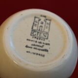 Pichet ou pot à lait et soucoupe Gien France