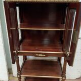 Napoleon III louis XVI style mahogany window and nineteenth century bronze gallery