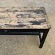 Table de ferme en bois noir