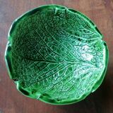 Pair of cabbage leaf-shaped serving bowls