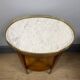 Oval bouillotte table