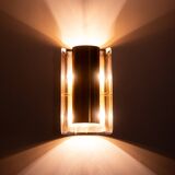 Pair of geometric shaped wall lights. 1970s.