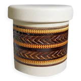 PRODUCT POP UP CHRISTMAS 2022 Ceramic box with graphic decoration, matt white enamel