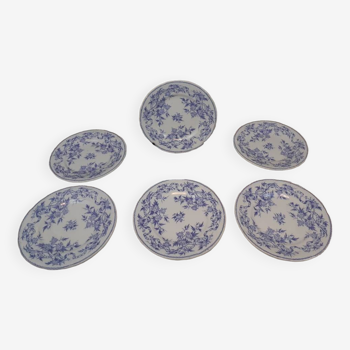 6 Purple Sarreguemines Thorn Plates