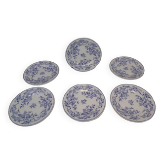 6 Purple Sarreguemines Thorn Plates