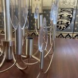 Lustre en laiton et verre par Sciolari