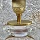 Glass Desk Lamp with Baguès House Urns, 1950s vintage