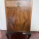 English-style wardrobe and its chest of drawers in walnut burl.