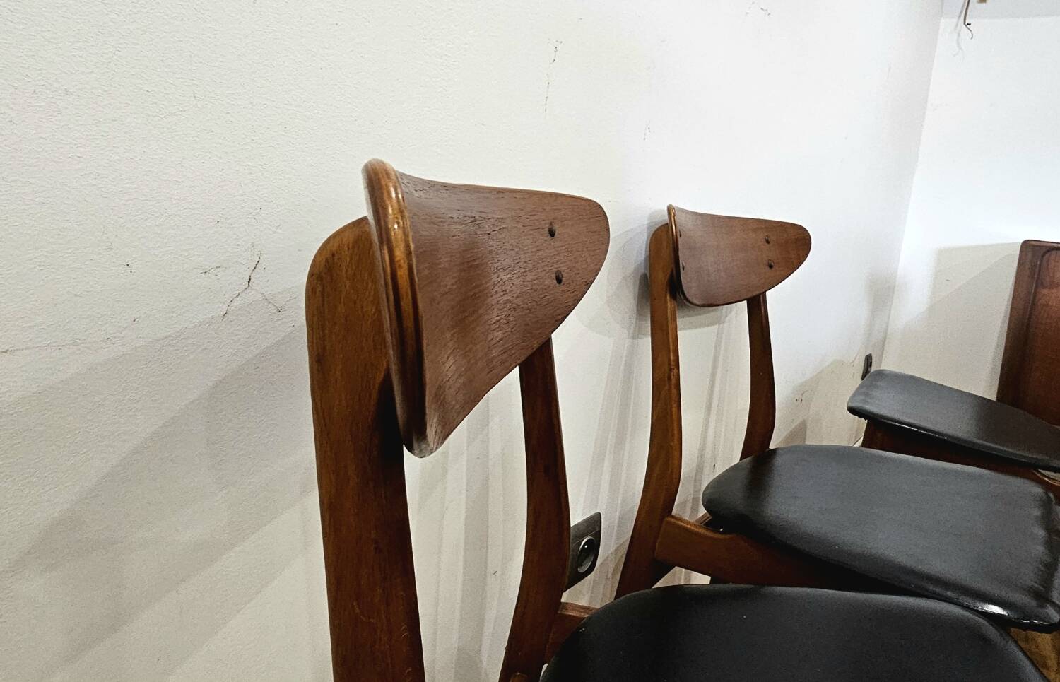 6 Danish teak chairs farstrup model monaco