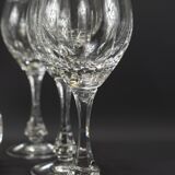 Service of 6 wine glasses and crystal carafe crystal workshop