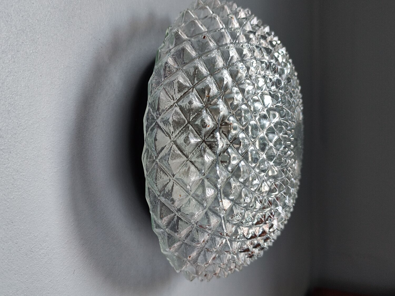 Vintage glass round wall lamp/ceiling